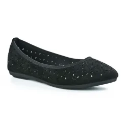 VICE VERSA Ballerines Ajourees Femme Noir Avec Strass |Femme Ballerines