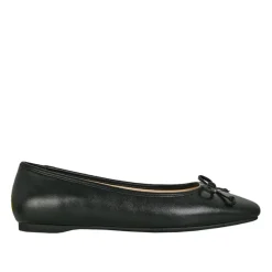VICE VERSA Ballerines A Noeud Femme Noir Bout Carre |Femme Ballerines