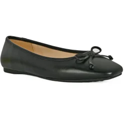 VICE VERSA Ballerines A Noeud Femme Noir Bout Carre |Femme Ballerines