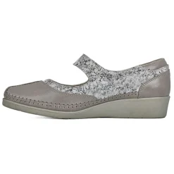 LADY CONFORT Ballerines Confort Femme Argente A Brides |Femme Chaussures Confort