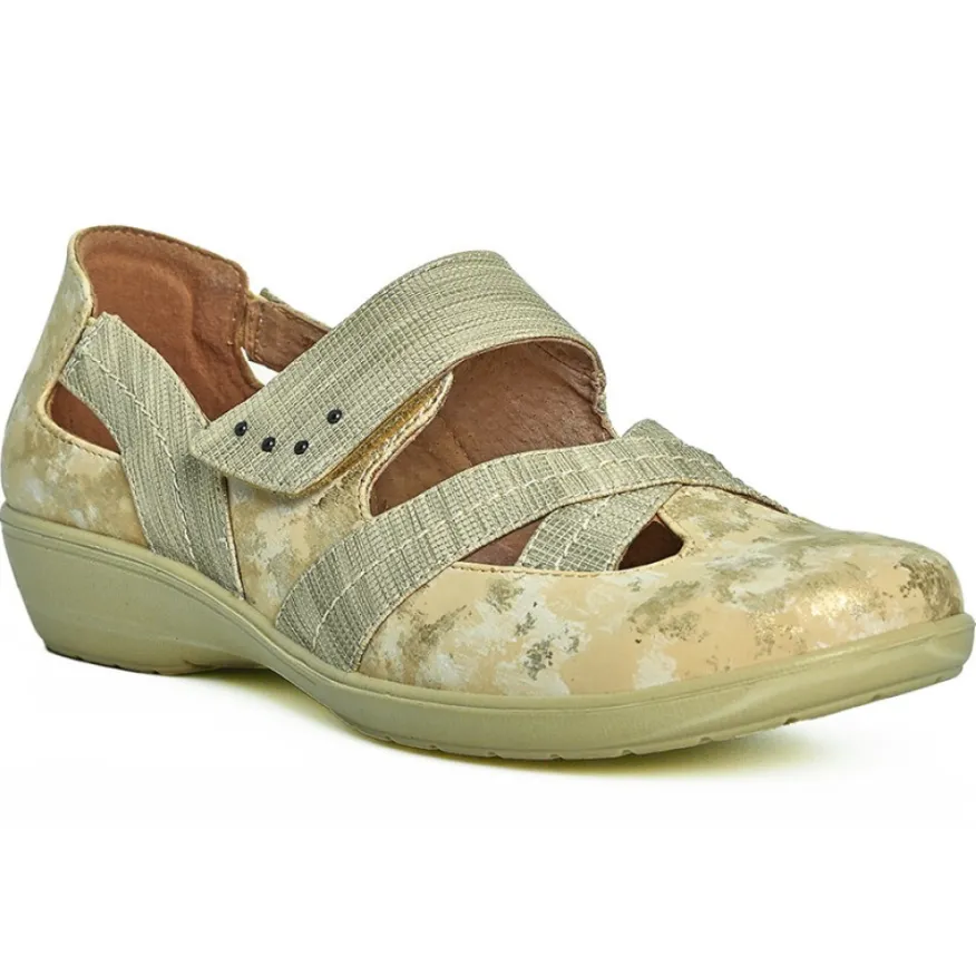 LADY CONFORT Ballerines Confort Femme Beige A Bride |Femme Chaussures Confort