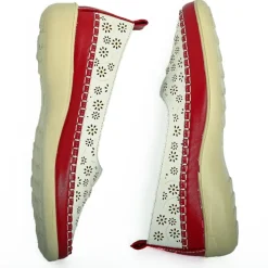 LADY CONFORT Ballerines Confort Femme Blanc Ajouree |Femme Chaussures Confort