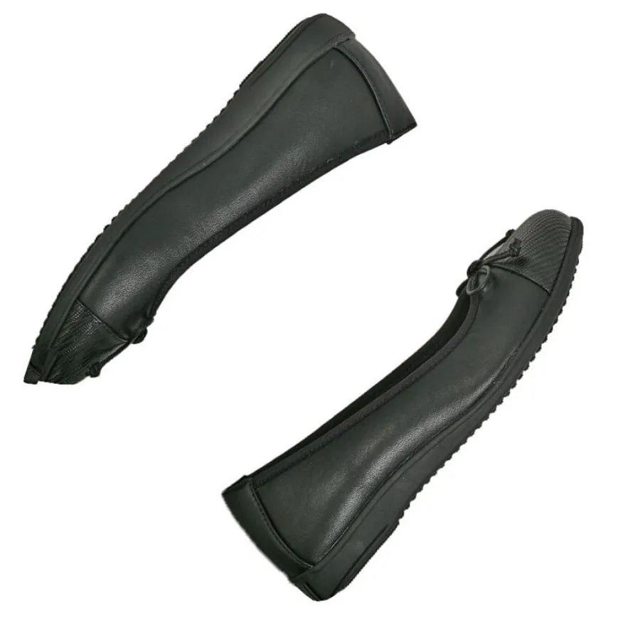SCALINA Ballerines Confort Femme Noir A Noeud |Femme Chaussures Confort
