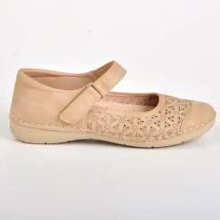 LADY CONFORT Ballerines Femme Beige A Brides |Femme Chaussures Confort