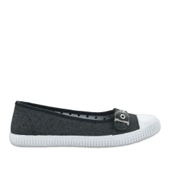 STREET LIFE Ballerines Femme En Toile Noire |Femme Ballerines