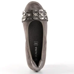 SCALINA Ballerines Femme Gris |Femme Chaussures Confort