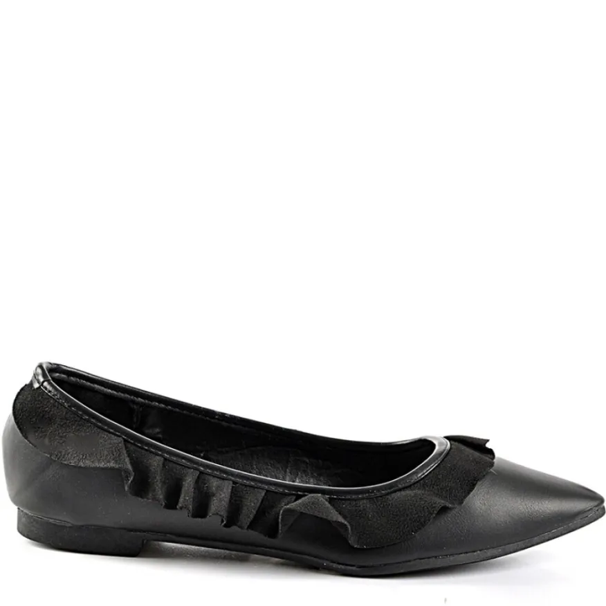 ANA LUNA Ballerines Pointues Femme Noir |Femme Ballerines