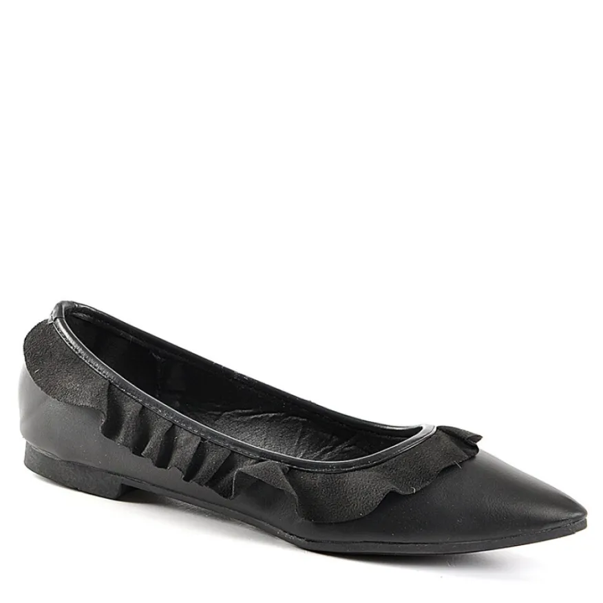 ANA LUNA Ballerines Pointues Femme Noir |Femme Ballerines