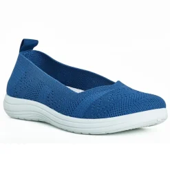 SCALINA Ballerines Semelles Souples Bleu|Femme Chaussures Confort