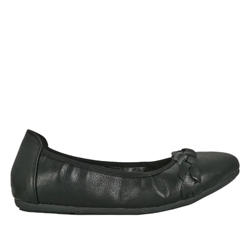 VICE VERSA Ballerines Souples Femme Noir A Tresse |Femme Ballerines