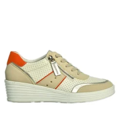 SCALINA Baskets Compensees Femme Beige |Femme Chaussures Confort