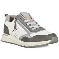 SCALINA Baskets Confort Femme Blanc Fermeture Eclair |Femme Chaussures Confort