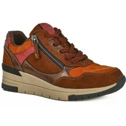 SCALINA Baskets Confort Femme Marron Avec Zip |Femme Chaussures Confort