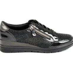 LADY CONFORT Baskets Femme Avec Strass Noir|Femme Chaussures Confort