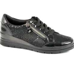 LADY CONFORT Baskets Femme Avec Strass Noir|Femme Chaussures Confort