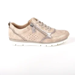 RELIFE Baskets Femme Beige Avec Fermeture Eclair Sur Le Cote |Femme Chaussures Confort