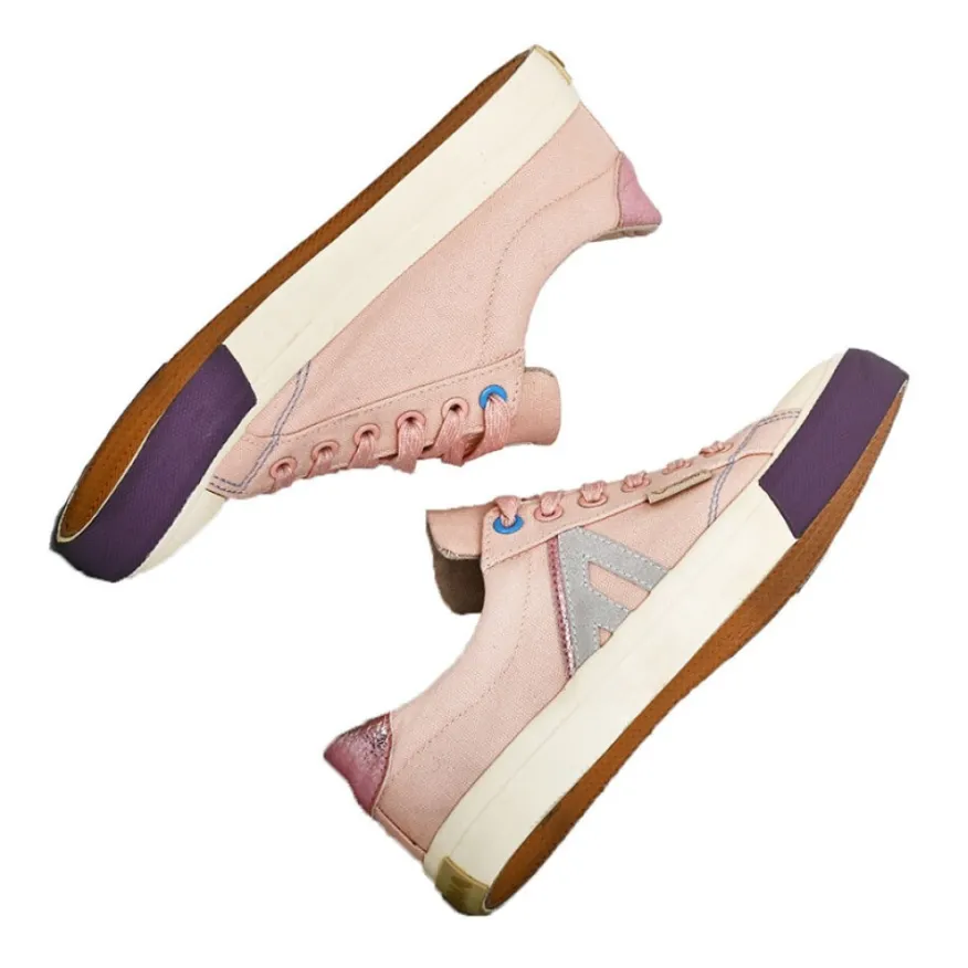 ALMA Baskets Femme Coton Recycle Rose |Femme Baskets, Sneakers