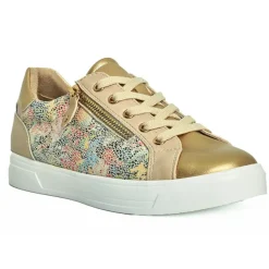 SCALINA Baskets Femme Dore |Femme Chaussures Confort