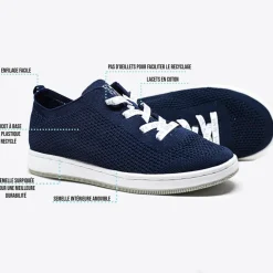 ALMA PLANETE Baskets Femme Eco-Responsables Bleu Marine|Femme Baskets, Sneakers