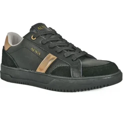 ALMA Baskets Femme En Cuir Noir |Femme Baskets, Sneakers