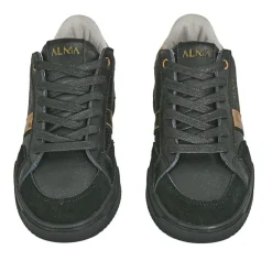 ALMA Baskets Femme En Cuir Noir |Femme Baskets, Sneakers