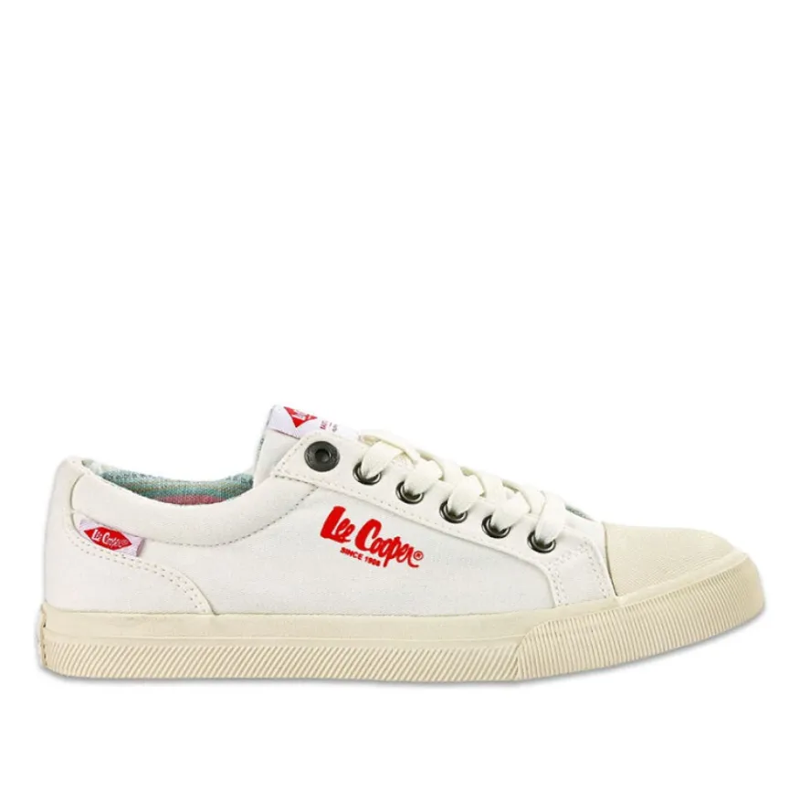LEE COOPER Baskets Femme En Toile Blanche |Femme Baskets, Sneakers
