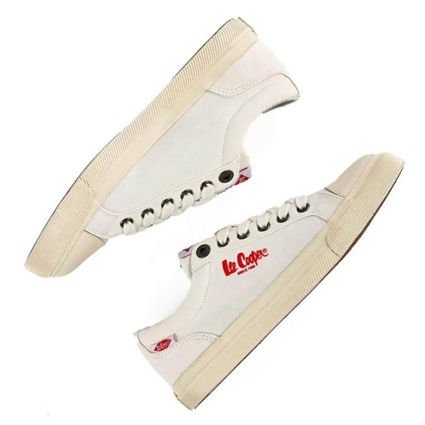 LEE COOPER Baskets Femme En Toile Blanche |Femme Baskets, Sneakers
