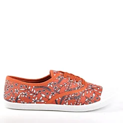 ADEIA Baskets Femme En Toile Camel A Fleurs |Femme Baskets, Sneakers