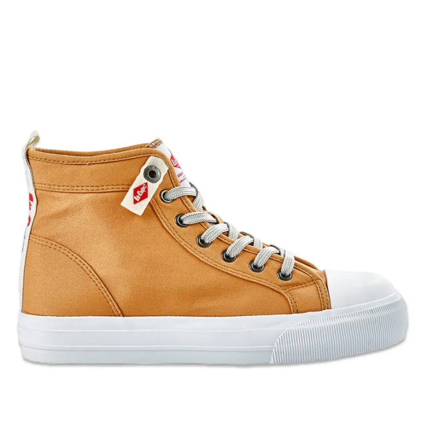 LEE COOPER Baskets Femme En Toile Camel |Femme Baskets, Sneakers