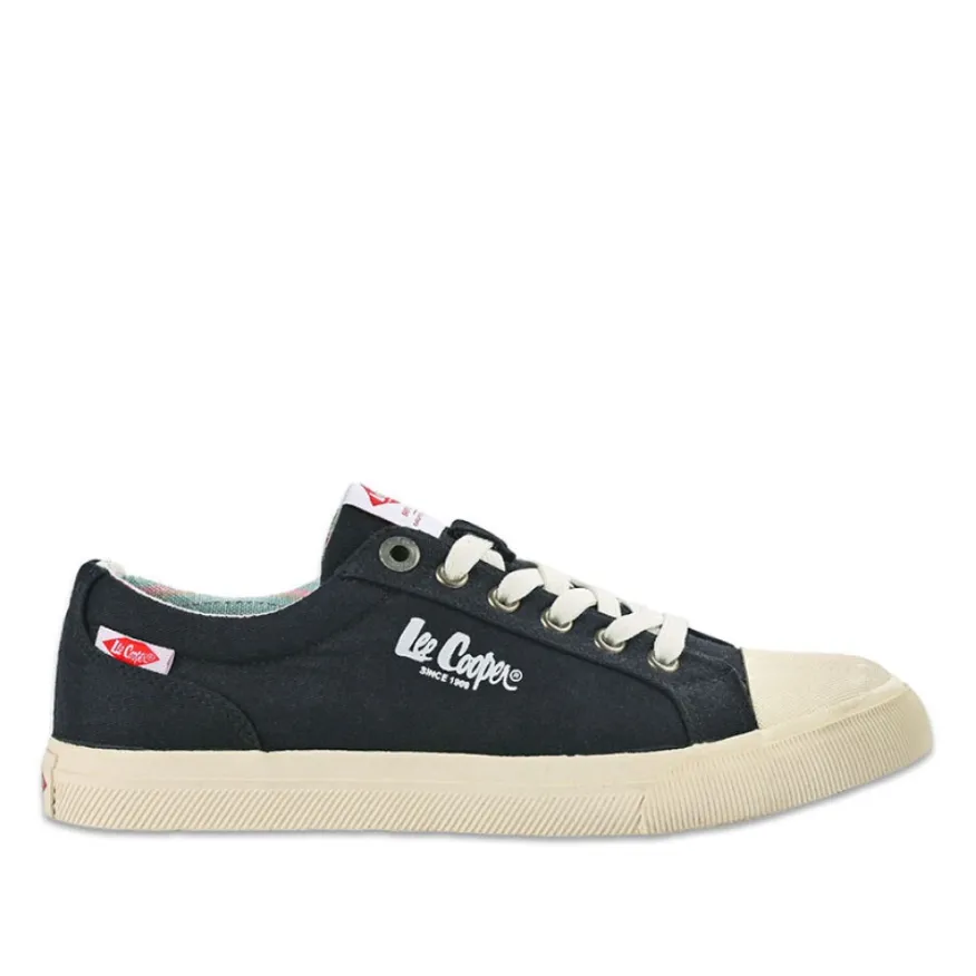 LEE COOPER Baskets Femme En Toile Noire |Femme Baskets, Sneakers