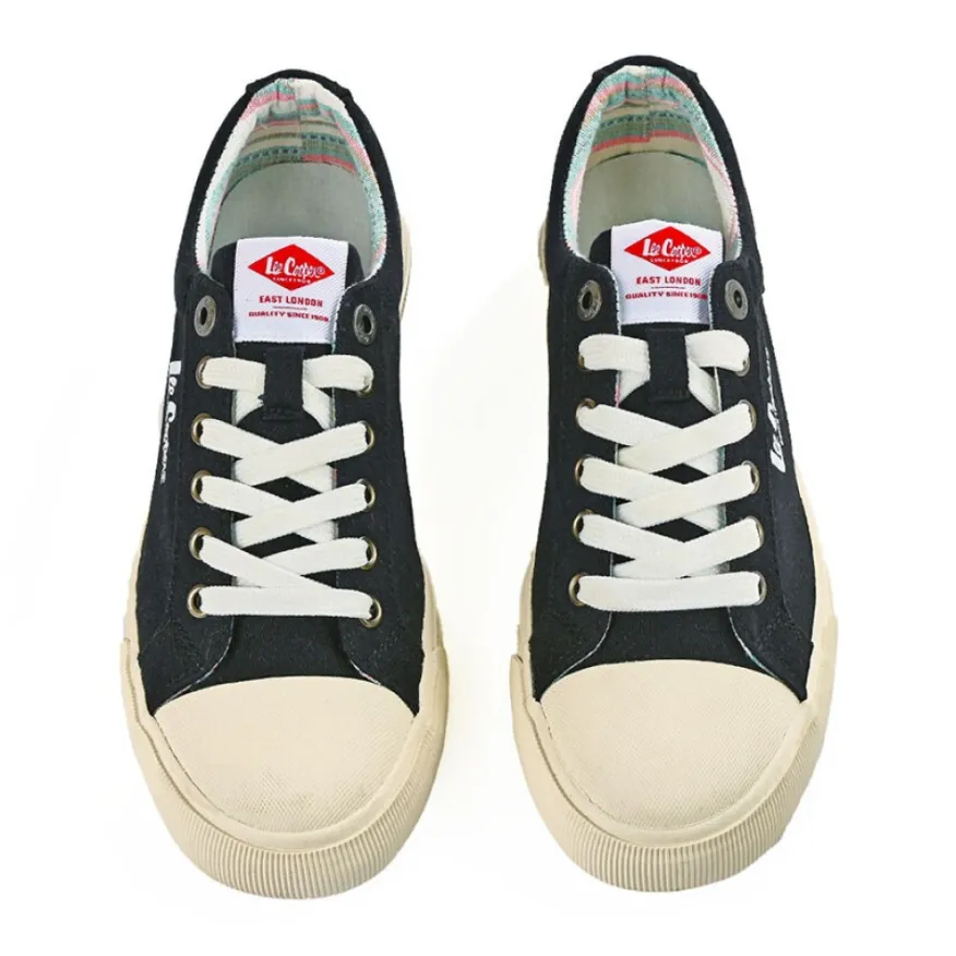 LEE COOPER Baskets Femme En Toile Noire |Femme Baskets, Sneakers