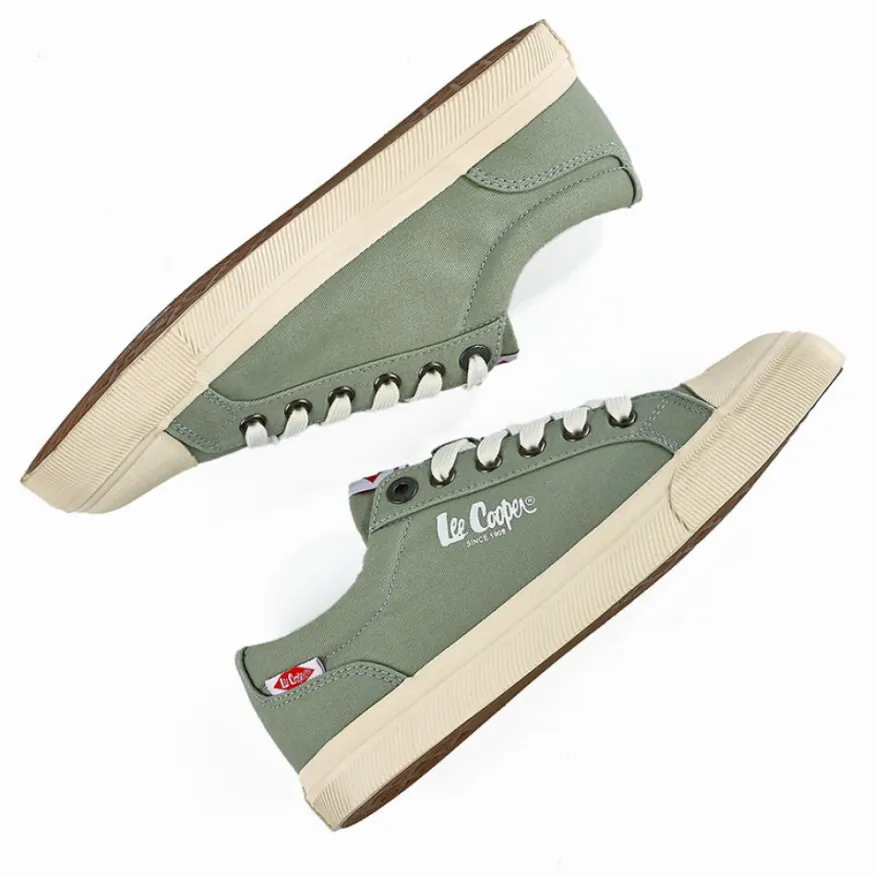 LEE COOPER Baskets Femme En Toile Verte |Femme Baskets, Sneakers