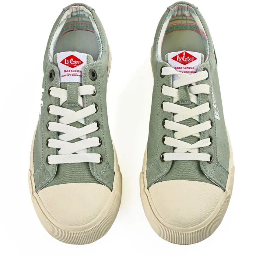 LEE COOPER Baskets Femme En Toile Verte |Femme Baskets, Sneakers