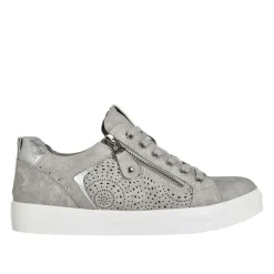 SCALINA Baskets Femme Gris A Fermeture Eclair |Femme Chaussures Confort