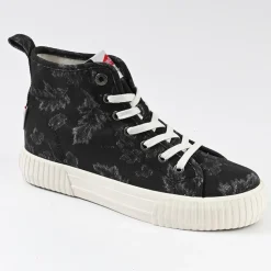 LEE COOPER Baskets Femme Noir Imprime Fleuri |Femme Baskets, Sneakers