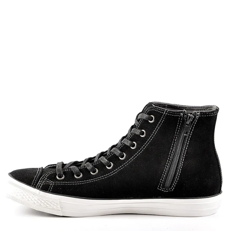 CARDIFF Baskets Montantes Aspect Velours Noir|Homme Baskets, Sneakers
