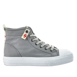 LEE COOPER Baskets Montantes Femme En Toile Grise |Femme Baskets, Sneakers
