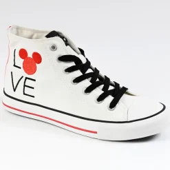 MICKEY Baskets Montantes Femme Blanc|Femme Baskets, Sneakers