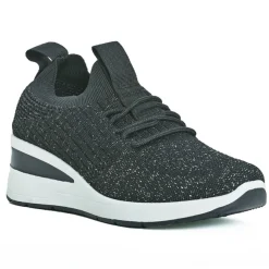 SCALINA Baskets Sneakers Semelles Souples Noir|Femme Chaussures Confort