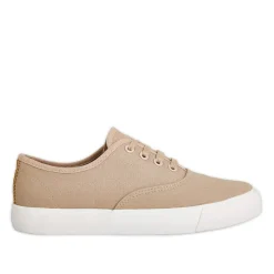 STREET LIFE Baskets / Tennis En Toile Beige Lacets Elastiques |Femme Baskets, Sneakers