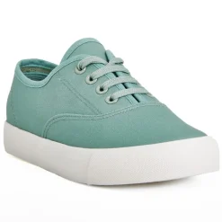 STREET LIFE Baskets / Tennis En Toile Vert Lacets Elastiques |Femme Baskets, Sneakers