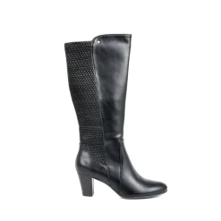 VICE VERSA Bottes A Talons Bi-Matieres Noir|Femme Bottes, Cuissardes