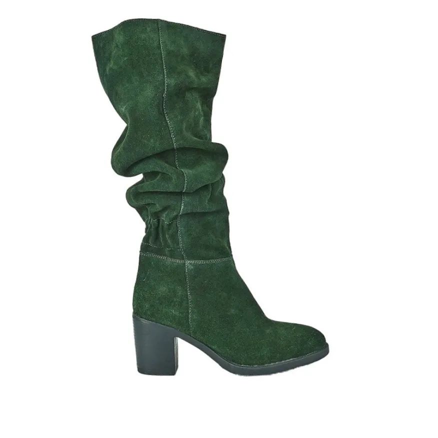 TIPO ALTO Bottes A Talons Femme Vert|Femme Bottes, Cuissardes