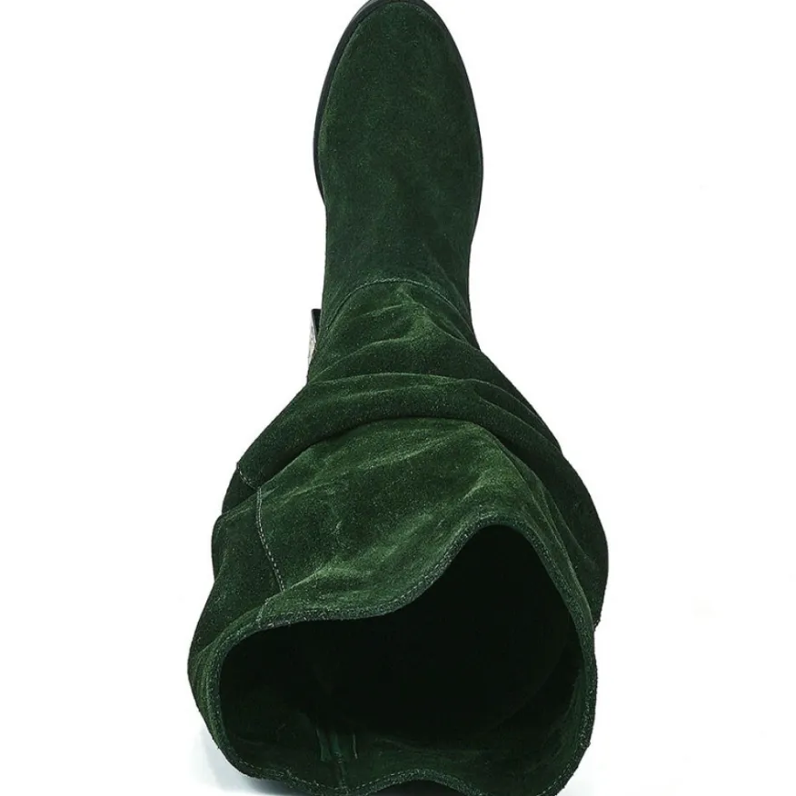 TIPO ALTO Bottes A Talons Femme Vert|Femme Bottes, Cuissardes