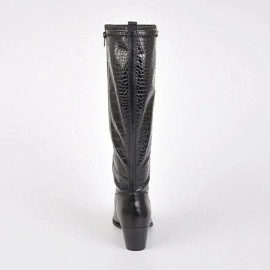 TIPO ALTO Bottes A Talons Noir|Femme Bottes, Cuissardes