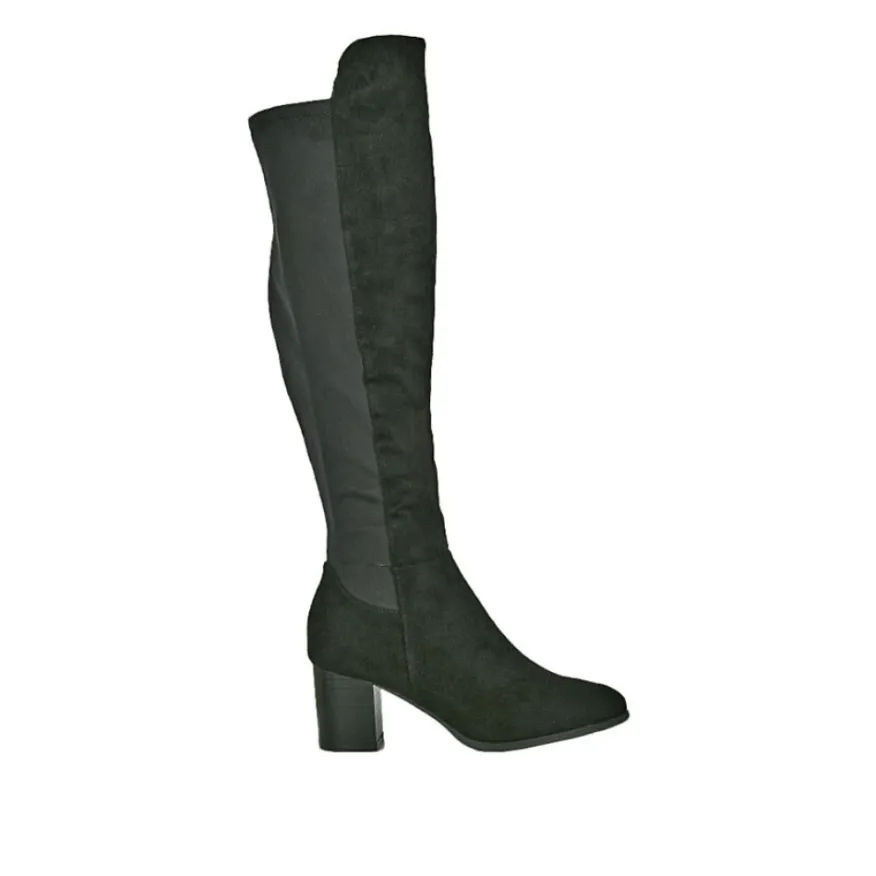 VICE VERSA Bottes Cuissardes Femme Bi-Matieres Noir |Femme Bottes, Cuissardes