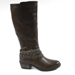VICE VERSA Bottes Femme A Talons Style Western Marron|Femme Bottes, Cuissardes