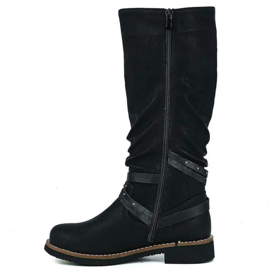 VICE VERSA Bottes Plates Femme Noir|Femme Bottes, Cuissardes