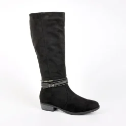 SCALINA Bottes Plates Noir|Femme Chaussures Confort