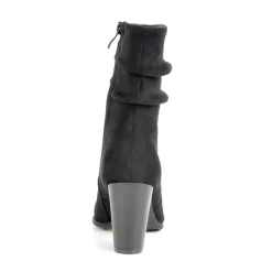 MASCARA Bottines A Talons Avec Tige Plissee Noir|Femme Boots, Bottines